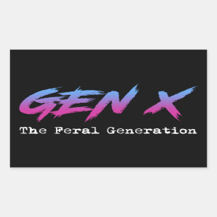 Sticker Rectangulaire Gen X - Génération Feral