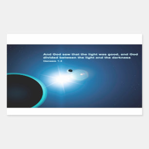 Sticker Rectangulaire Genèse - Lumière Et Ténèbres