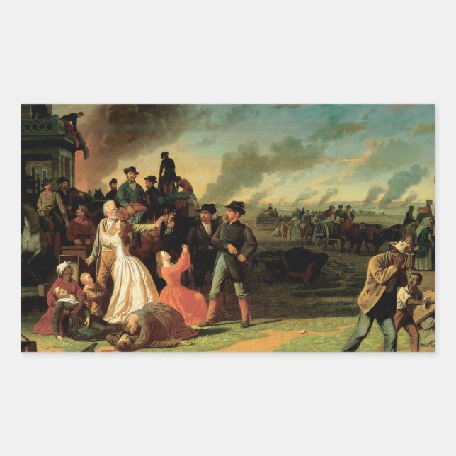 Sticker Rectangulaire George Caleb Bingham - Ordre no 11 (Devant)