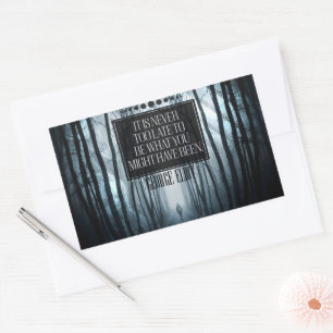 Sticker Rectangulaire George Eliot Citation inspirante "Jamais trop tard