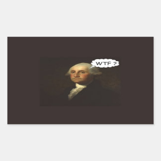 Sticker Rectangulaire George Washington tourne dans sa tombe