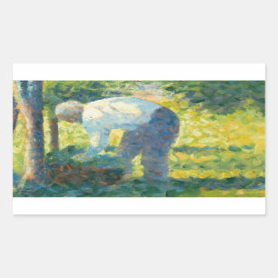 Sticker Rectangulaire Georges Seurat - Le jardinier