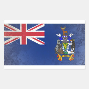 Sticker Rectangulaire Géorgie du Sud et îles Sandwich du Sud