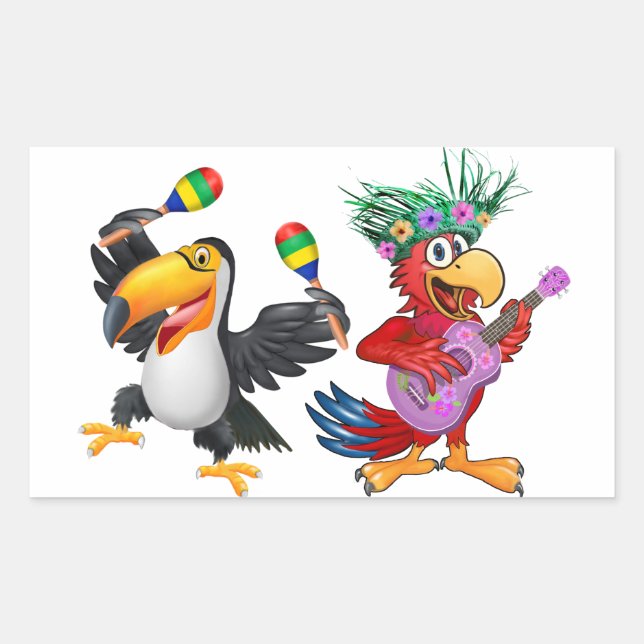 STICKER RECTANGULAIRE GETTIN' FREAKY AU TIKI (Devant)