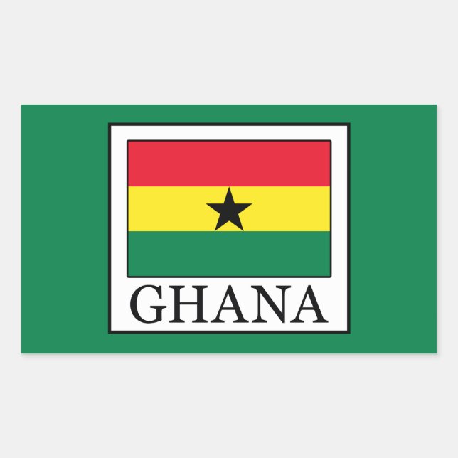 Sticker Rectangulaire Ghana (Devant)