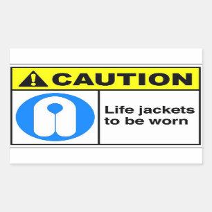 Sticker Rectangulaire Gilets de sauvetage