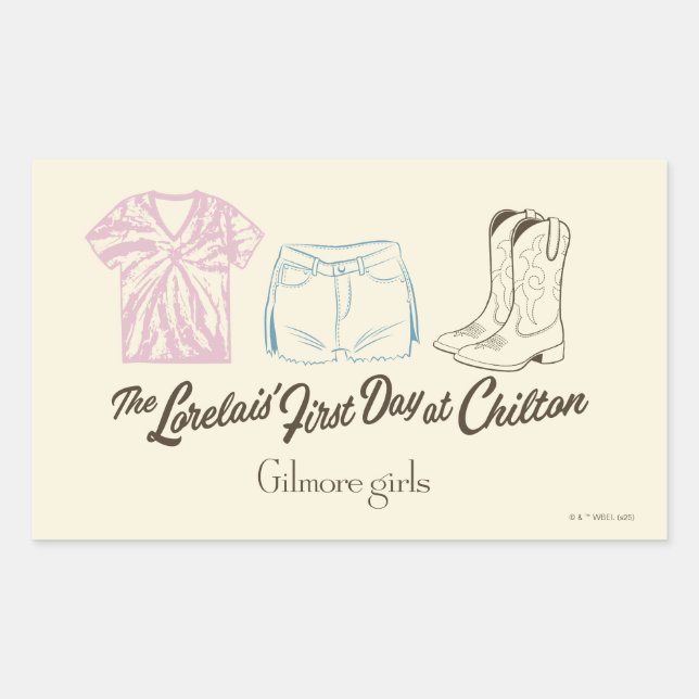 Sticker Rectangulaire Gilmore Girls Lorelai Chilton Outfit Design (Devant)