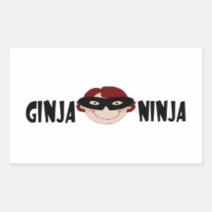 Sticker Rectangulaire Gingembre Ninja