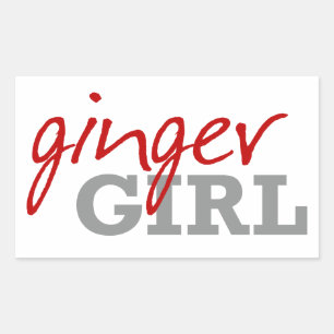 Sticker Rectangulaire Ginger Girl Redhead Freckles