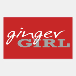 Sticker Rectangulaire Ginger Girl Redhead Freckles