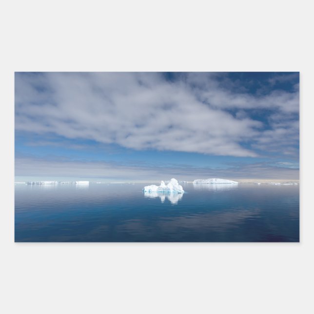 Sticker Rectangulaire Glace flottante en Antarctique (Devant)