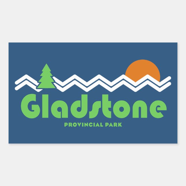 Sticker Rectangulaire Gladstone Provincial Park Retro (Devant)
