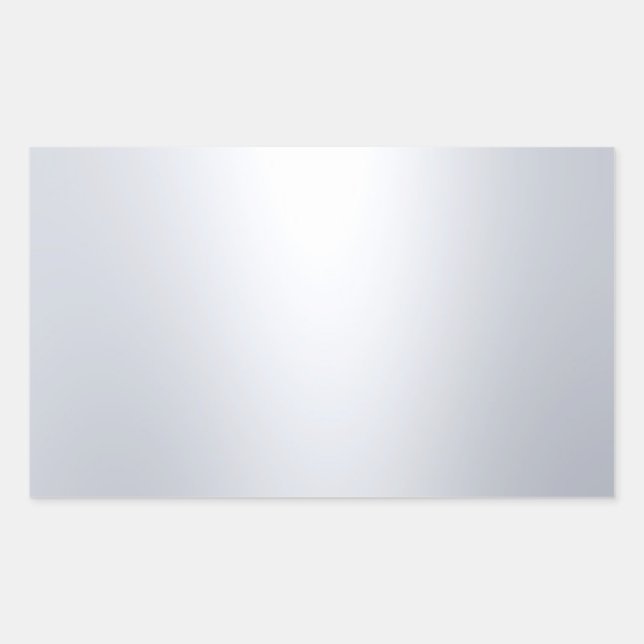 Sticker Rectangulaire Glamour Faux Argent Modèle Vierge Moderne Élégant (Devant)