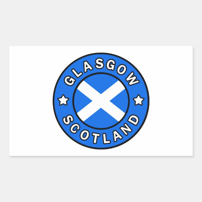 Sticker Rectangulaire Glasgow Écosse (Devant)