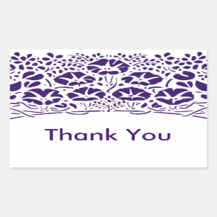 Sticker Rectangulaire Glories du matin Merci personnalisable