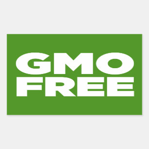 STICKER RECTANGULAIRE GMO LIBRE (VERT)