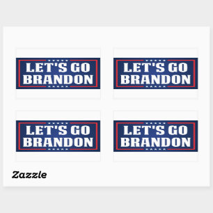 Sticker Rectangulaire Go Brandon FJB anti joe Biden drôle  