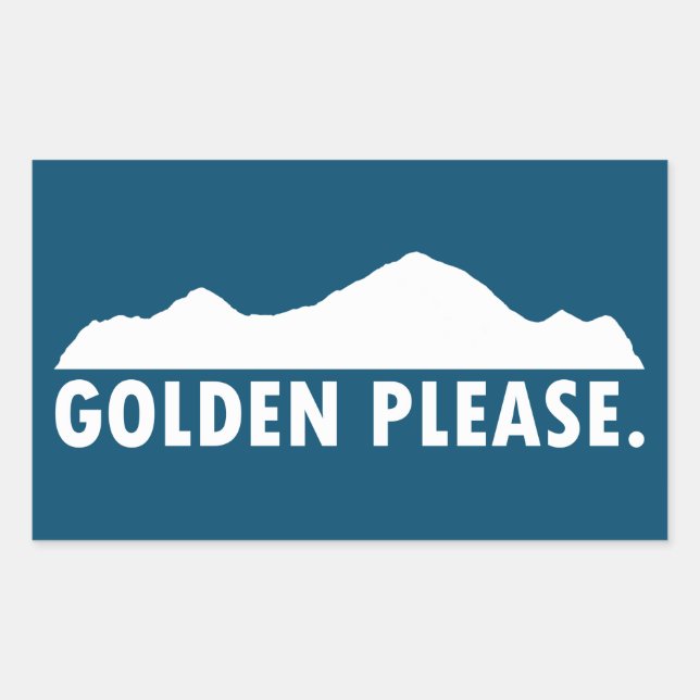 Sticker Rectangulaire Golden Colorado S'il vous plaît (Devant)
