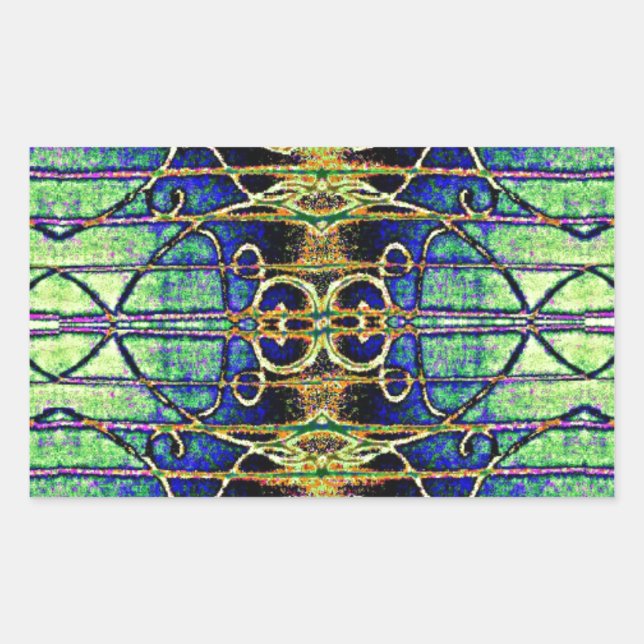 Sticker Rectangulaire Golden Etching (Devant)