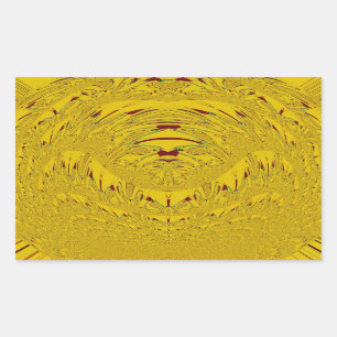 Sticker Rectangulaire Golden Lion Head Art