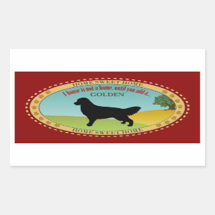 Sticker Rectangulaire Golden Retriever