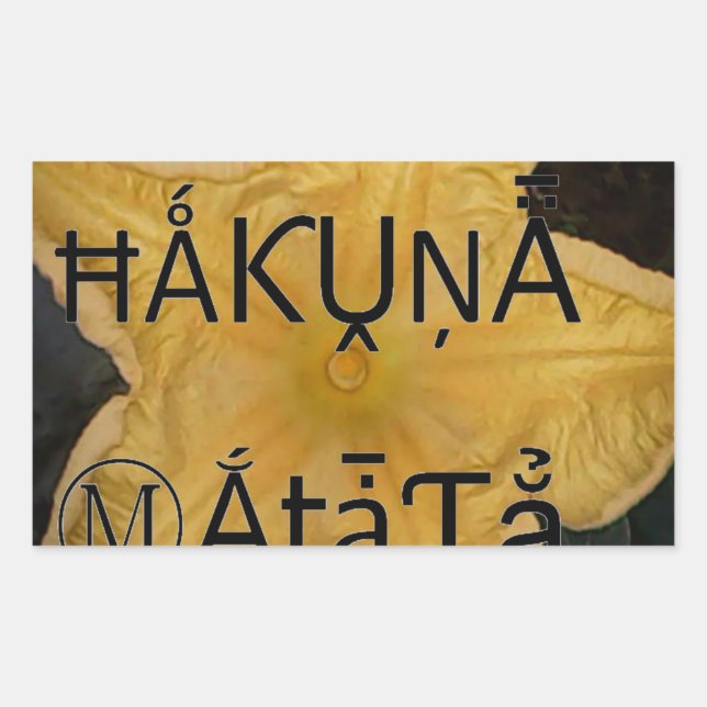 Sticker Rectangulaire Golden Star Hakuna Matata (Devant)