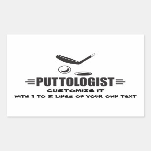 Sticker Rectangulaire Golf drôle fait sur commande