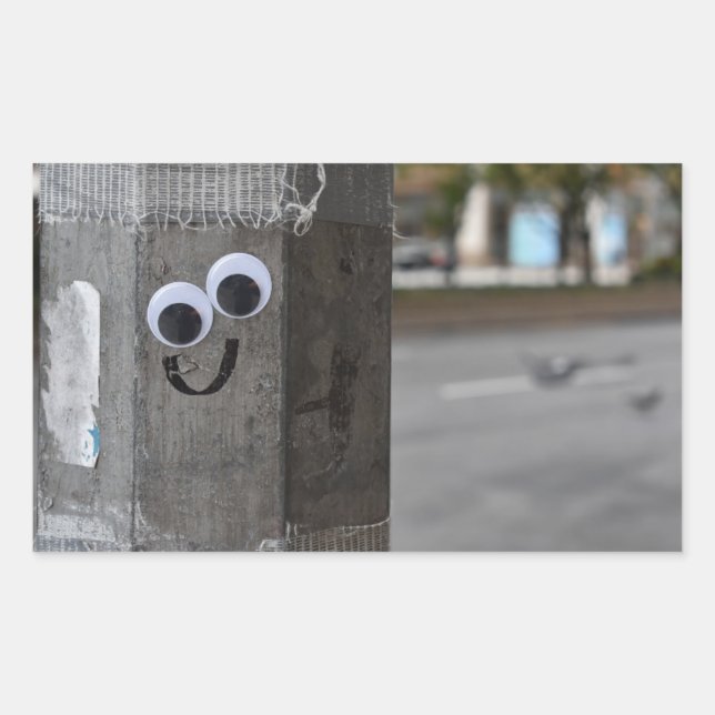Sticker Rectangulaire Googly Eyes Eyeballs New York City Photographie NY (Devant)
