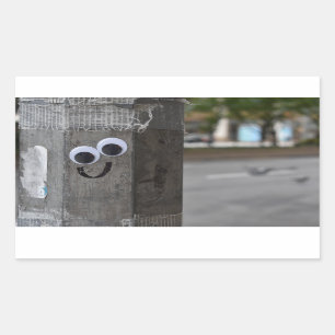 Sticker Rectangulaire Googly Eyes Eyeballs New York City Photographie NY