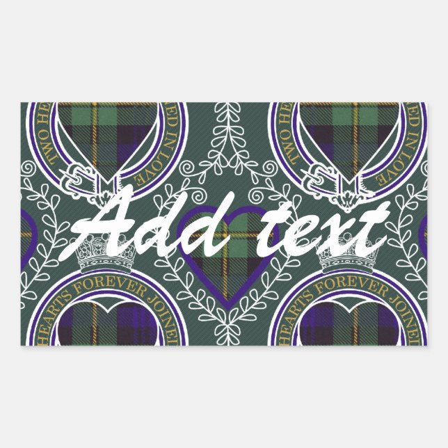 Sticker Rectangulaire Gordon Scottish tartan (Devant)
