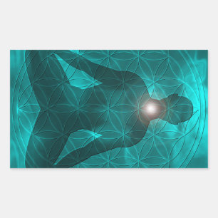 Sticker Rectangulaire Gorge Chakra Vishuddha