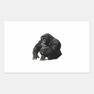 Sticker Rectangulaire Gorilla Pop Art