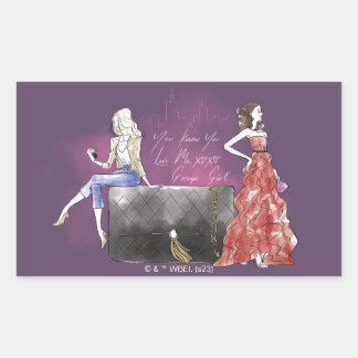 Sticker Rectangulaire Gossip Girl - Vous Savez Que Vous M'Aimez