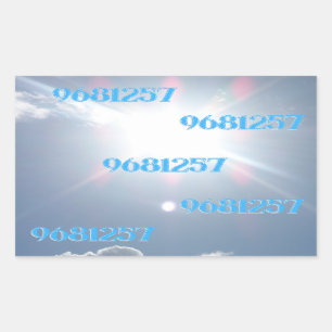 Sticker Rectangulaire Grabovoi 9681257 Numéros dans le ciel