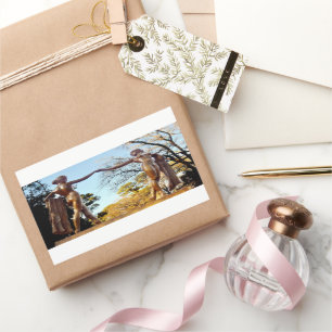Sticker Rectangulaire Graceful Dancers by Shirley Taylor