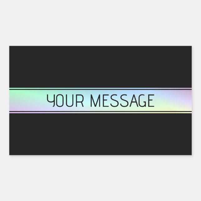 Sticker Rectangulaire Gradient coloré moderne et texte modifiable (Devant)