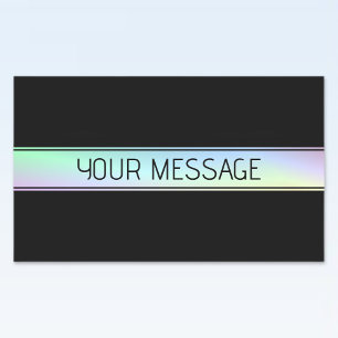 Sticker Rectangulaire Gradient coloré moderne et texte modifiable