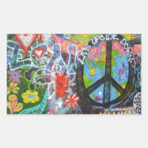 Sticker Rectangulaire Graffiti de Prague