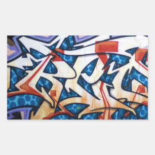 Sticker Rectangulaire Graffiti de rue