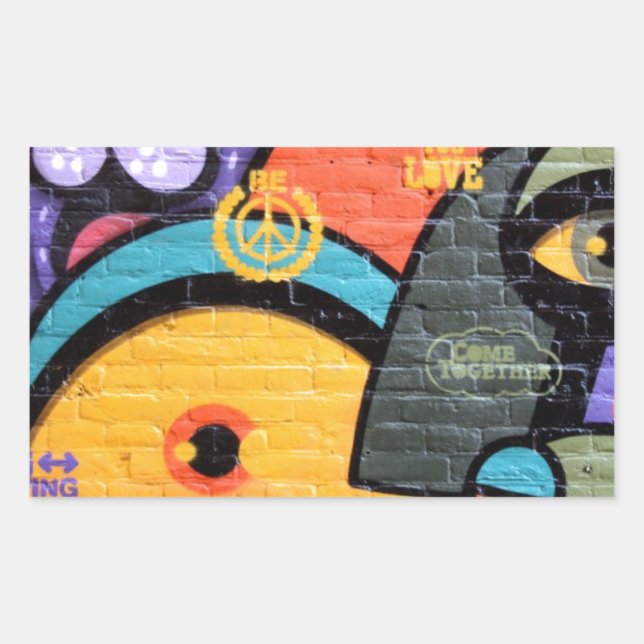Sticker Rectangulaire Graffiti urbain (Devant)