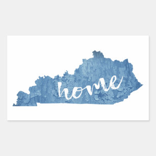 Sticker Rectangulaire Grain de bois de la maison du Kentucky