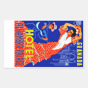 Sticker Rectangulaire Granada Hotel Alhambra Palace