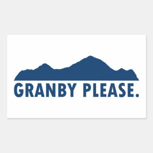 Sticker Rectangulaire Granby Colorado S'Il Vous Plaît