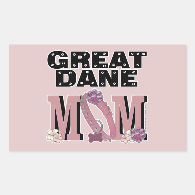 Sticker Rectangulaire Grand Dane MOM (Devant)