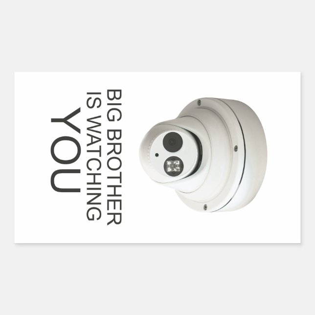 Sticker Rectangulaire Grand frère vous regarde (Devant)