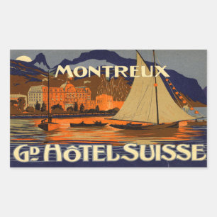 Sticker Rectangulaire Grand Hôtel Suisse Montreux