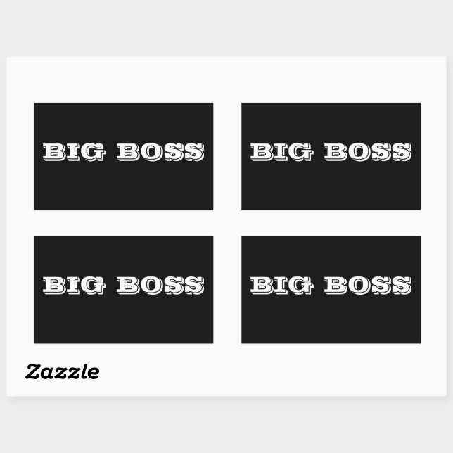 Sticker Rectangulaire Grand pare-chocs Boss (Feuille)