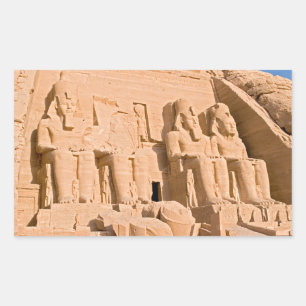 Sticker Rectangulaire Grand Temple d'Abou Simbel - Ramses II - Egypte