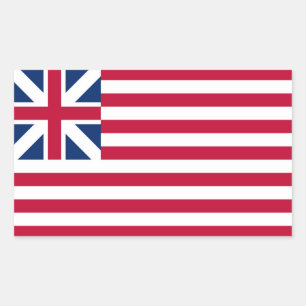 Sticker Rectangulaire Grand Union, 1ère États-Unis Drapeau des colonies