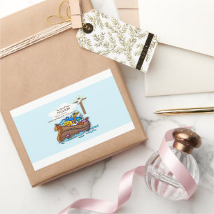Sticker Rectangulaire Grandson Baptême Noah's Ark Personnalisé